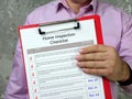 Financial concept meaning Home Inspection Checklist with inscription on the page Royalty Free Stock Photo