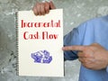Financial concept meaning Incremental Cash Flow with sign on the sheet