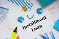 Financial concept meaning Installment Loan with phrase on the sheet Royalty Free Stock Photo