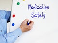 Financial concept meaning Medication Safety with phrase on the page