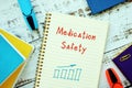 Financial concept meaning Medication Safety with phrase on the piece of paper