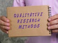 Financial concept meaning QUALITATIVE RESEARCH METHODS with phrase on the page