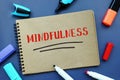 Financial concept about MINDFULNESS with sign on the piece of paper