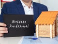 Financial concept about Mortgage Pre-Approval with inscription on blank notepad Royalty Free Stock Photo
