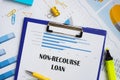 Financial concept about Non-Recourse Loan with sign on the page