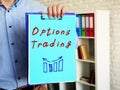 Financial concept about Options Trading with phrase on the page