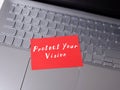 Financial concept about Protect Your Vision with sign on the piece of paper