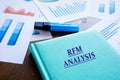 Financial concept about RFM ANALYSIS Recency Frequency Monetary with phrase on the book