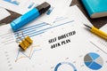 Financial concept about Self Directed 401K Plan with phrase on the page Royalty Free Stock Photo