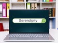 Financial concept about Serendipity with sign on the page