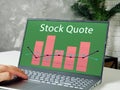 Financial concept about Stock Quote with sign on the page