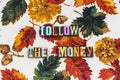 Follow money finances corruption Royalty Free Stock Photo