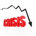 Financial Crisis ahead, black arrow