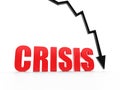 Financial Crisis ahead, black arrow