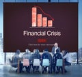 Financial Crisis Depression Failure Decrease Concept Royalty Free Stock Photo