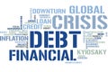 Financial crisis word cloud Royalty Free Stock Photo