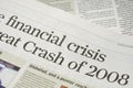 Financial crisis headlines Royalty Free Stock Photo