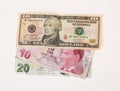 Financial crisis: new dollars over crumpled turkish liras