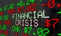 Financial Crisis Stock Market Ticker Words Royalty Free Stock Photo