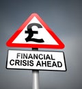 Financial crisis warning. Royalty Free Stock Photo