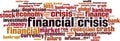 Financial crisis word cloud Royalty Free Stock Photo