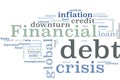 Financial crisis word cloud Royalty Free Stock Photo