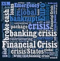 Financial crisis word cloud Royalty Free Stock Photo