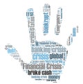 Financial crisis word cloud Royalty Free Stock Photo