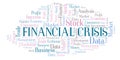 Financial Crisis word cloud. Royalty Free Stock Photo
