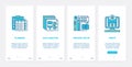 Financial data analysis, business process planning UX, UI mobile app page screen set