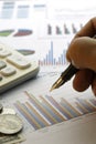 Financial data analyzing - Stock Image Royalty Free Stock Photo