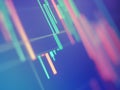 Financial data on a monitor as Finance data concept. Analytics Report Status Information Analysis Chart Graph in digital screen