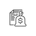 Financial deal line icon