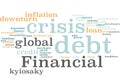 Financial debt word cloud Royalty Free Stock Photo