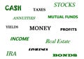 Financial decisions: banking, investing, taxes, etc... Colors: black and green