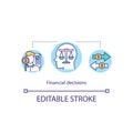 Financial decisions concept icon