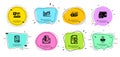 Financial diagram, Payment method and Credit card icons set. Vector