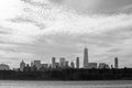 Financial district in black and white Royalty Free Stock Photo