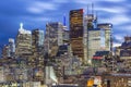 Financial District of Downtown Toronto at night Royalty Free Stock Photo