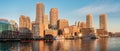 Financial District and Harbor in Boston, USA Royalty Free Stock Photo