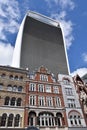 Stone versus glass architecture in London`s square mile Royalty Free Stock Photo