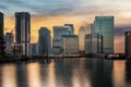 The financial district of London, Canary Wharf, United Kingdom Royalty Free Stock Photo