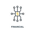 financial diversification icon. diversified investment concept s Royalty Free Stock Photo