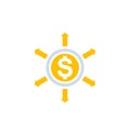 Financial diversification icon Royalty Free Stock Photo