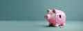 Financial and Economic Crisis Concept. Inflation, Recession, Inflation and Depression affect Savings Money. Crackked Ceramic Piggy