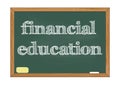 Financial education chalkboard Vector illustration