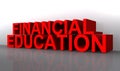 Financial education sign