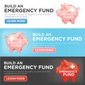 Financial Emergency Fund Piggy Bank Royalty Free Stock Photo