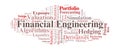 Financial Engineering Word Cloud. Core Quantitative Terms For Advanced Financial Analysis Royalty Free Stock Photo