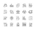 Financial essentials line icons, signs, vector set, outline illustration concept